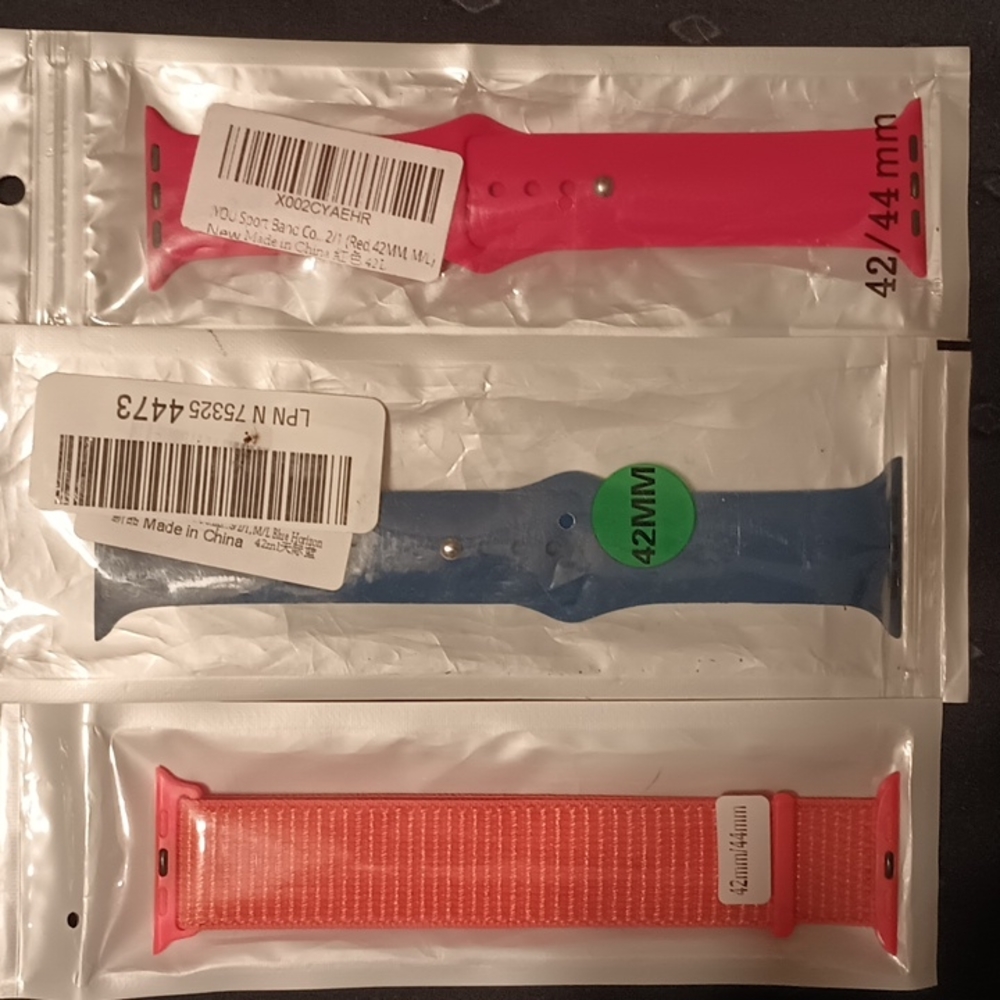 Three Apple Compatible Watch Bands New 42/44